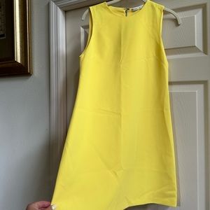 Alice & Olivia Yellow Polyester Shift Dress Size 2